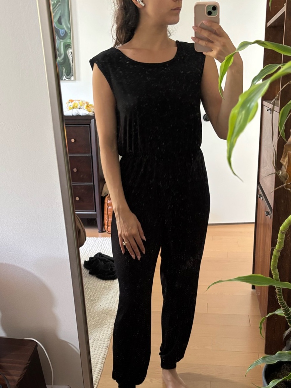 Black Jumpsuit With Open Back